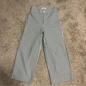 Madewell Striped High Waist Wide Leg Pants 24